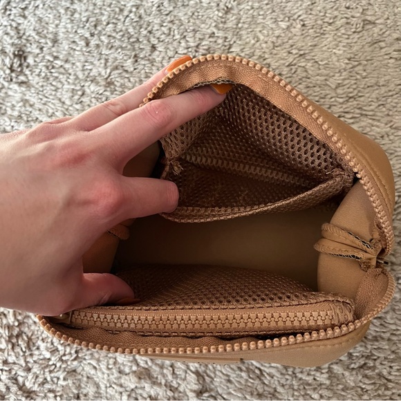 Dagne Dover Hunter Neoprene Toiletry Bag In Camel, Size Small - Picture 6 of 9